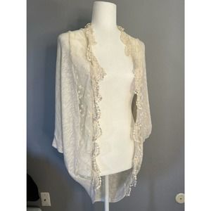 Francesce Birdcage Cream Kimono Size Small